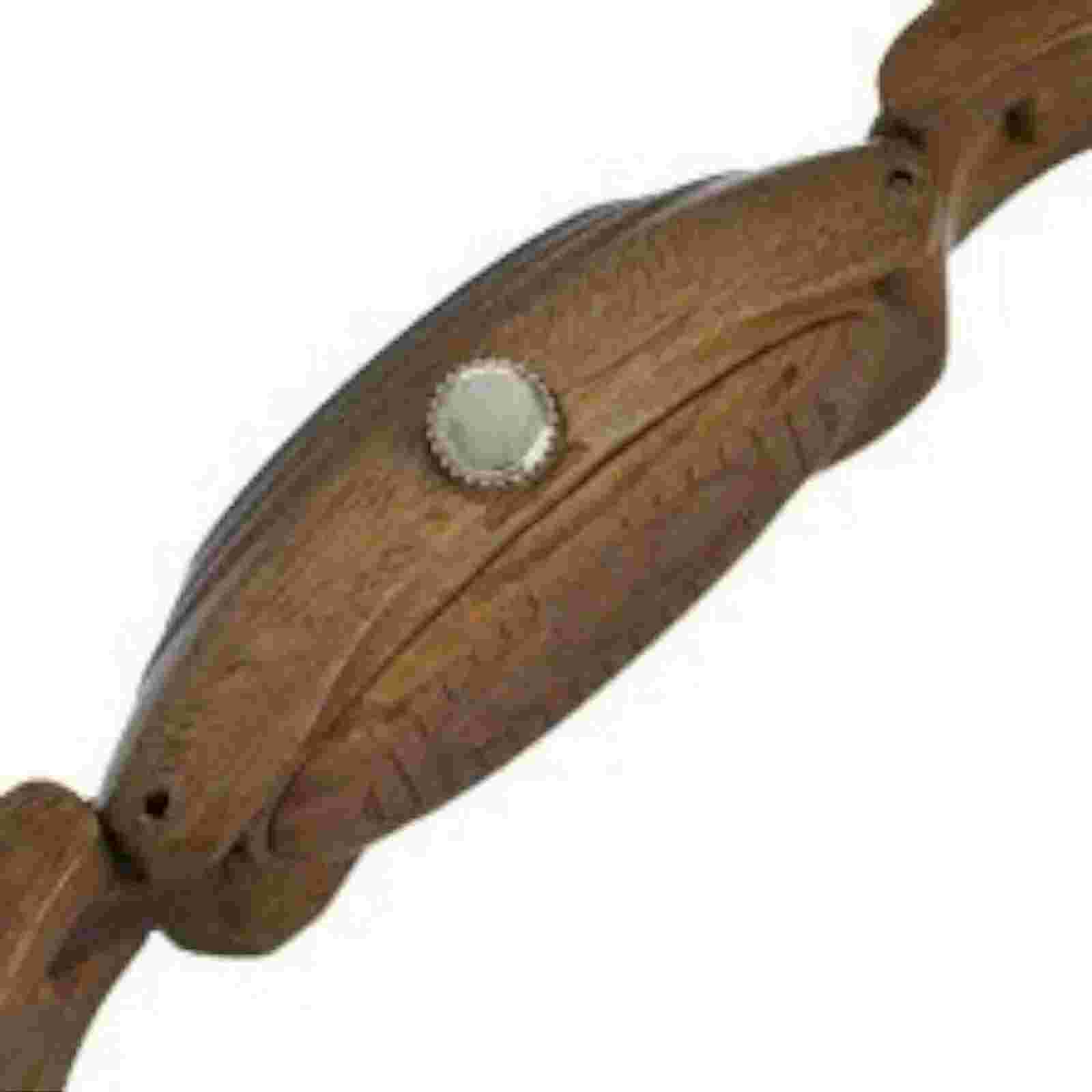 NEW Earth SEDE04 Unisex Hilum Pure Olive Wood Band/Case Analog Tonneau Watch