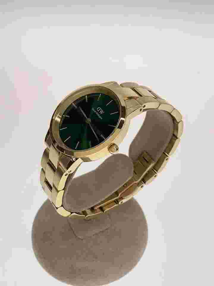 Daniel Wellington Analog Stainless Steel Green Gold Excellent JAPAN