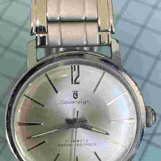 Sovereign 17 Jewel Men's Watch Shock Absorber Manual Skeleton Back Rare Works