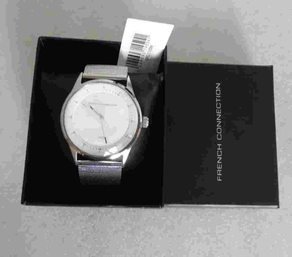 French Connection Men's Analog Quartz SFC110SM Milanise Wristwatch