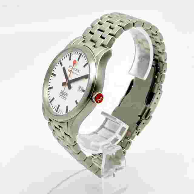 Mondaine Retro Day and Date 41mm Steel White Dial Mens Watch A667.30340.16SBM
