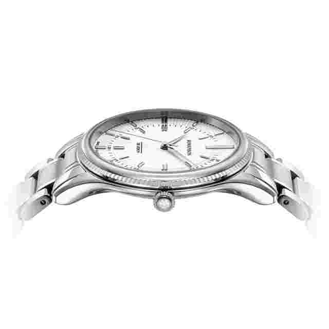 Romanson Men's Odysse D'Arbon Coin Slim Watch White Dial Quartz Steel