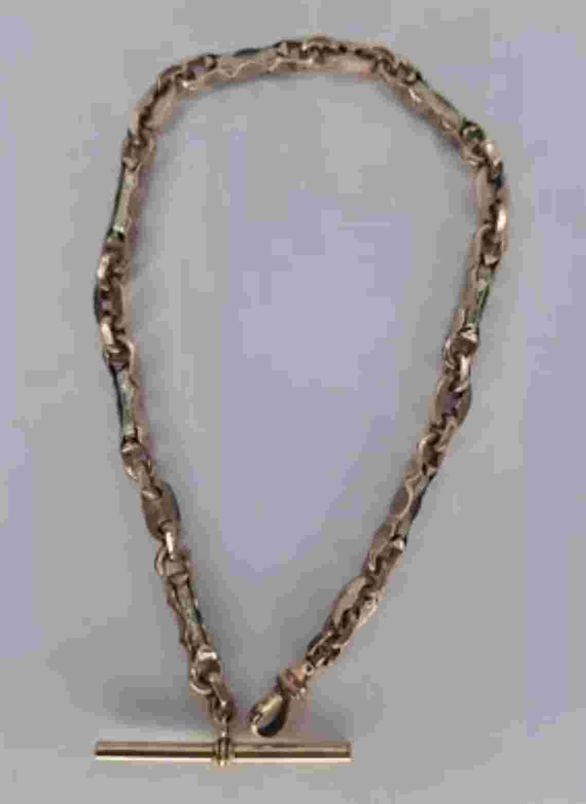 RARE Antique Solid Rose Gold and Platinum Albert Pocket Watch Chain