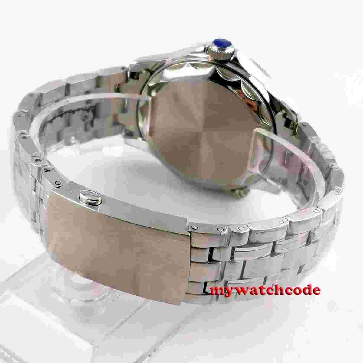 41mm bliger sterile blue dial sapphire glass GMT date automatic mens watch B296