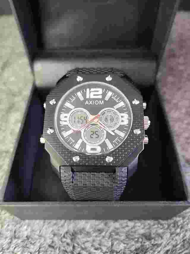 Axiom CR2025/SR626SW Black Men's Watch W/Black Band- For Parts READ