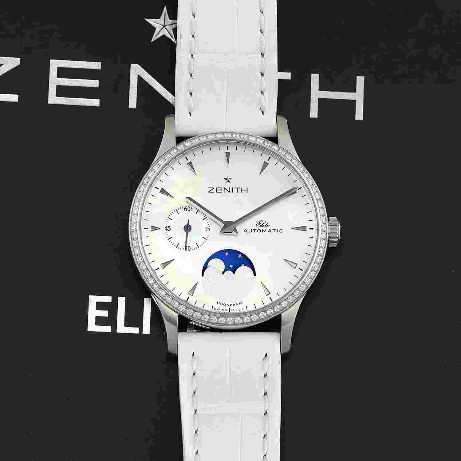 Zenith Elite White Mother of Pearl Women's Watch - 16.1225.692/80.C664