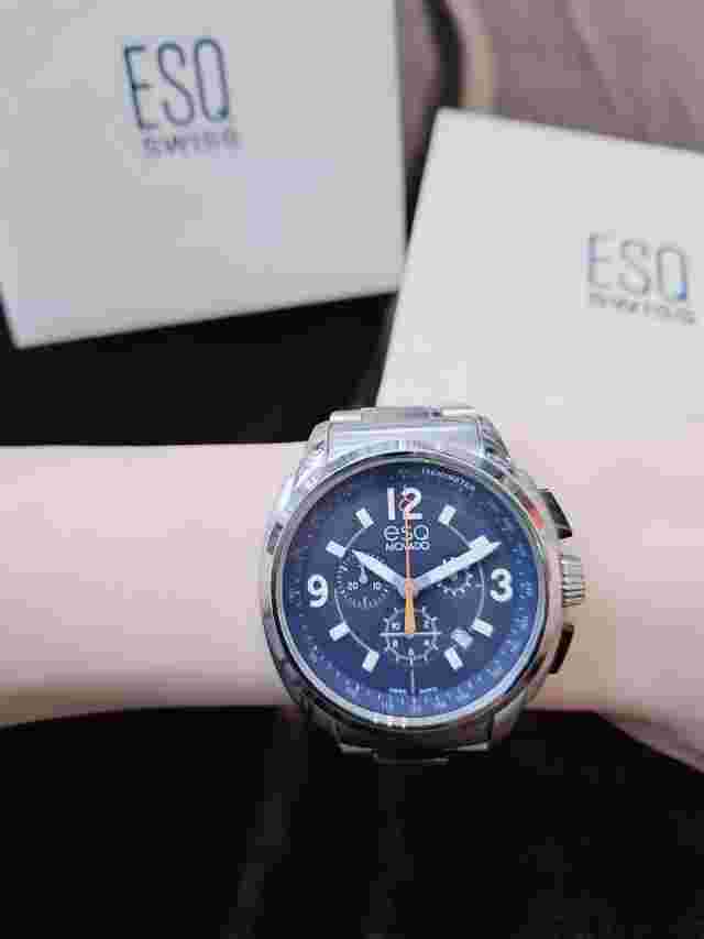 ESQ Movado Men's 07301417 Excel Blue Chronograph watch 07301417 New in Box