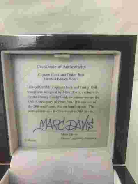 Disney Marc Davis Signature Selection Captain Hook Watch 000/500