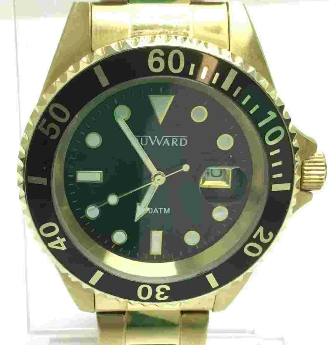 DUWARD D95413.12 golden (200m diver) 1 year warranty mens wristwatch