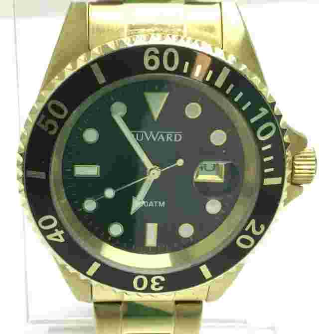 DUWARD D95413.12 golden (200m diver) 1 year warranty mens wristwatch