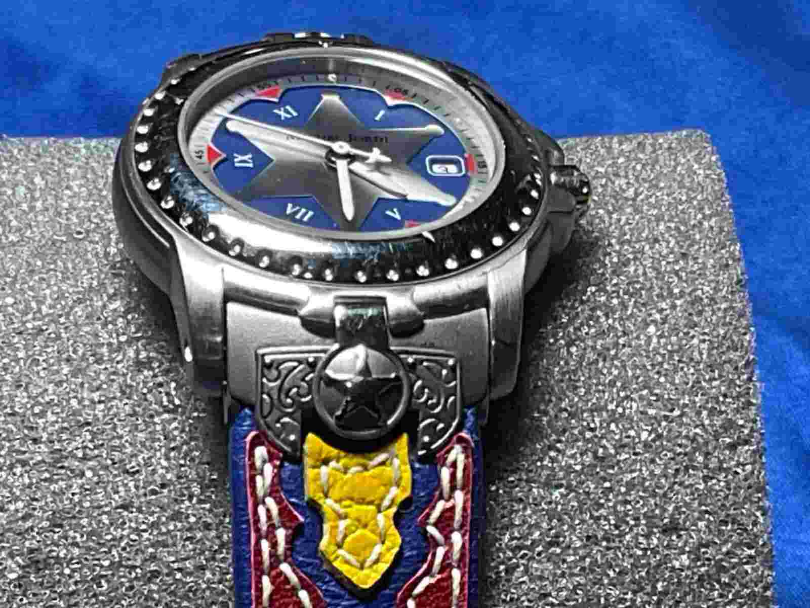 Rare Michel Jordi "Spirit of the West" 8300 Wristwatch / New battery / VERY NICE