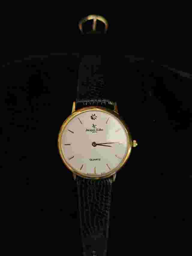 Jacques Edho Paris 5170 18 K Gold Plate Women's Watch.  Needs Battery