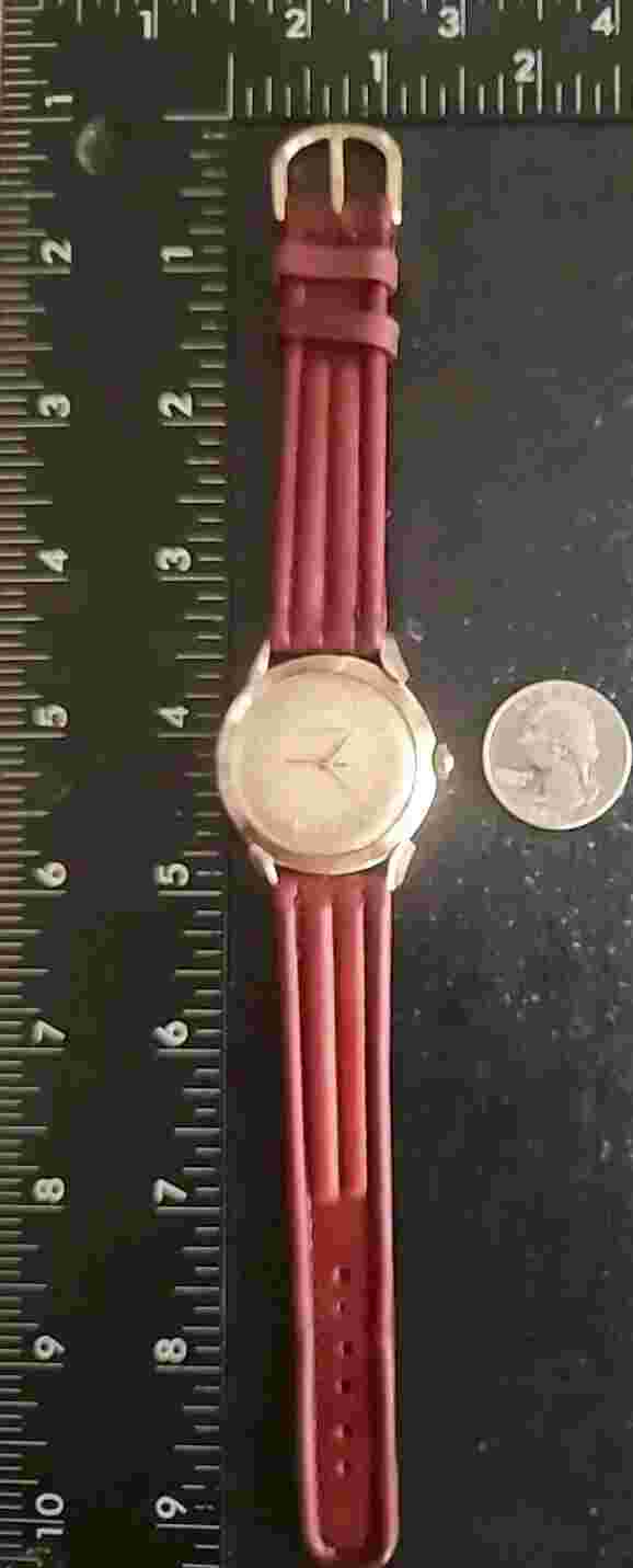 Vintage Seth Thomas Automatic Pie Pan Dial,New Ox Blood Tone Band& Just $erviced