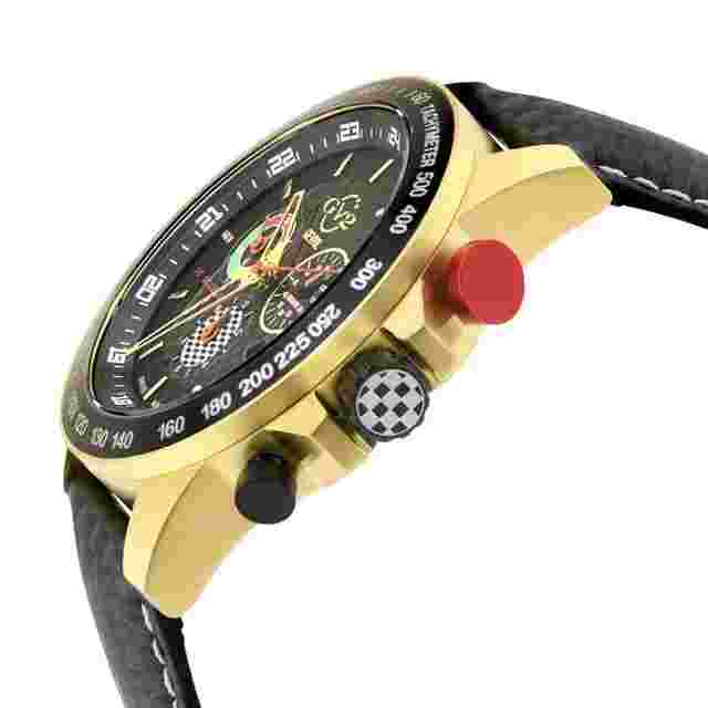 GV2 9922 Men's Scuderia Swiss Quartz Multifunction Chrono Leather Watch