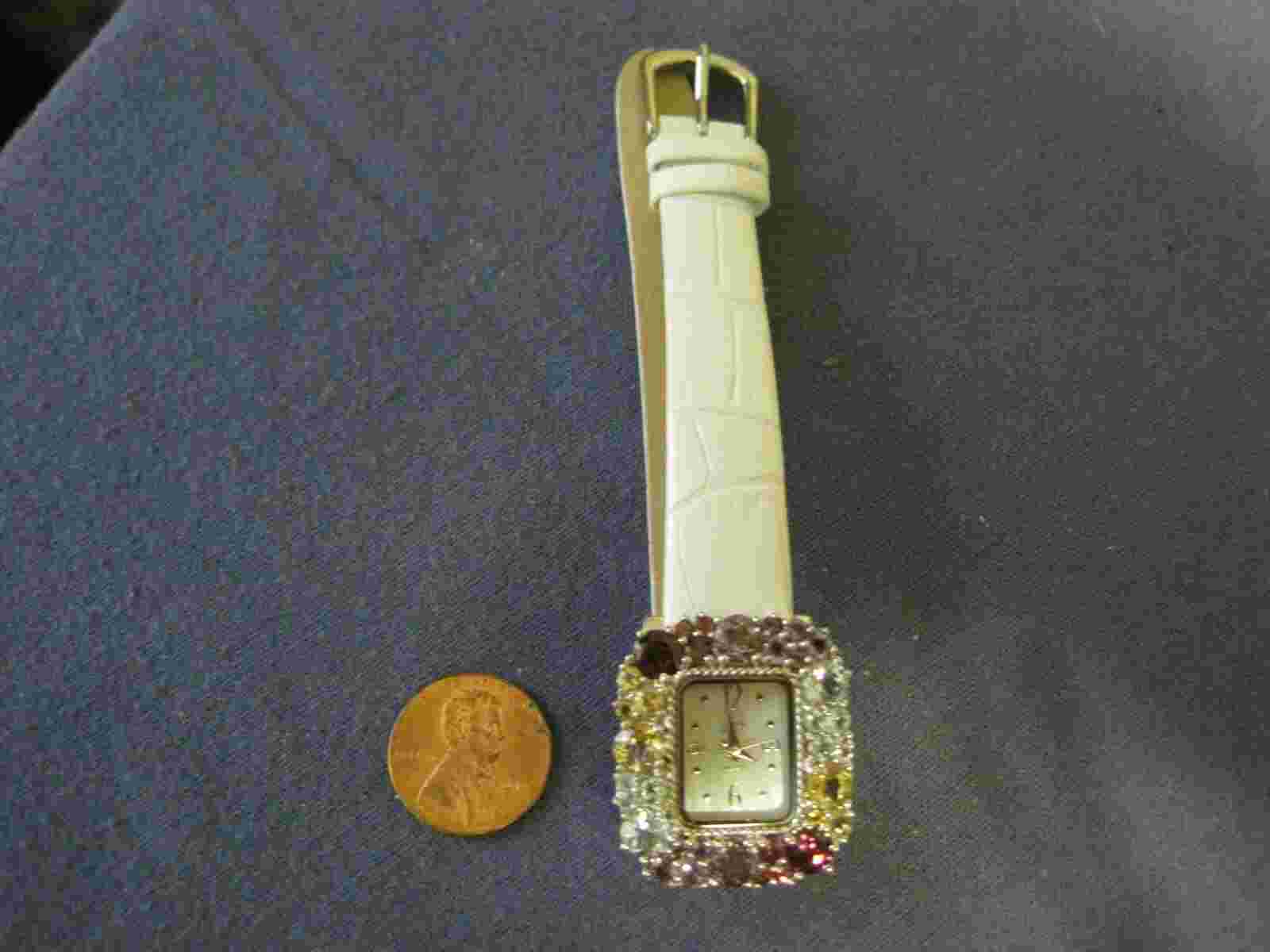 H263 ladys multi colored stones ARIA quartz watch