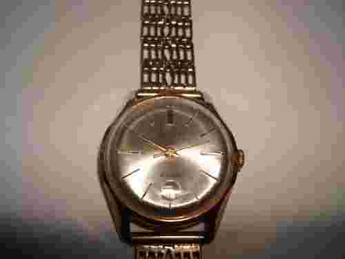 VTG RUSSIAN SOVIET 14K SOLID PINK ROSE GOLD WATCH BRACELET BAND POLJOT 20 JEWELS