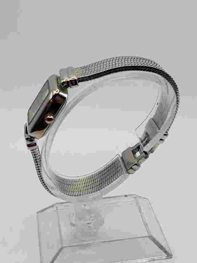 Cache Ladies Fashion Quartz Watch 18mm Rectangle Silver Tone Bracelet Band
