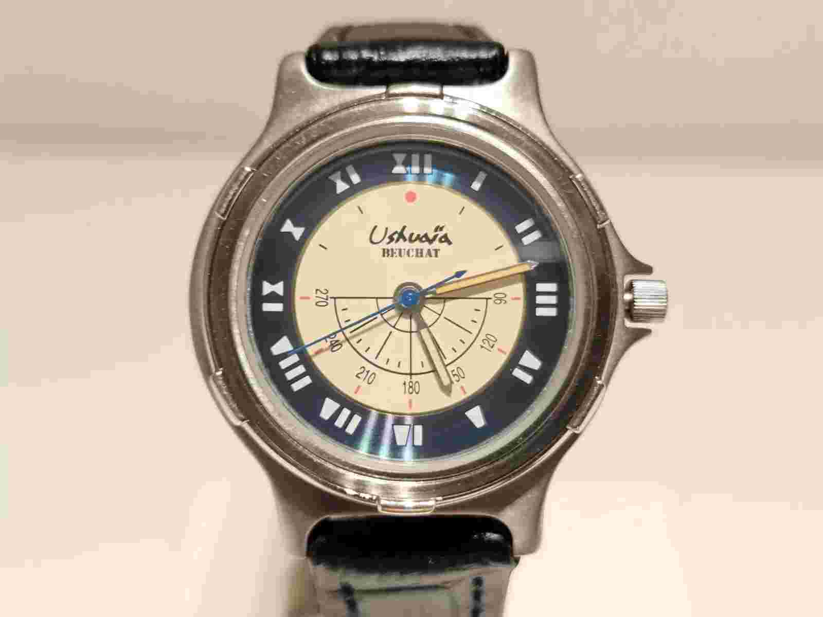 VINTAGE RARE LIMITED EDITION 276 ST.STEEL QUARTZ LADIES WATCH "BEUCHAT" USHUAIA