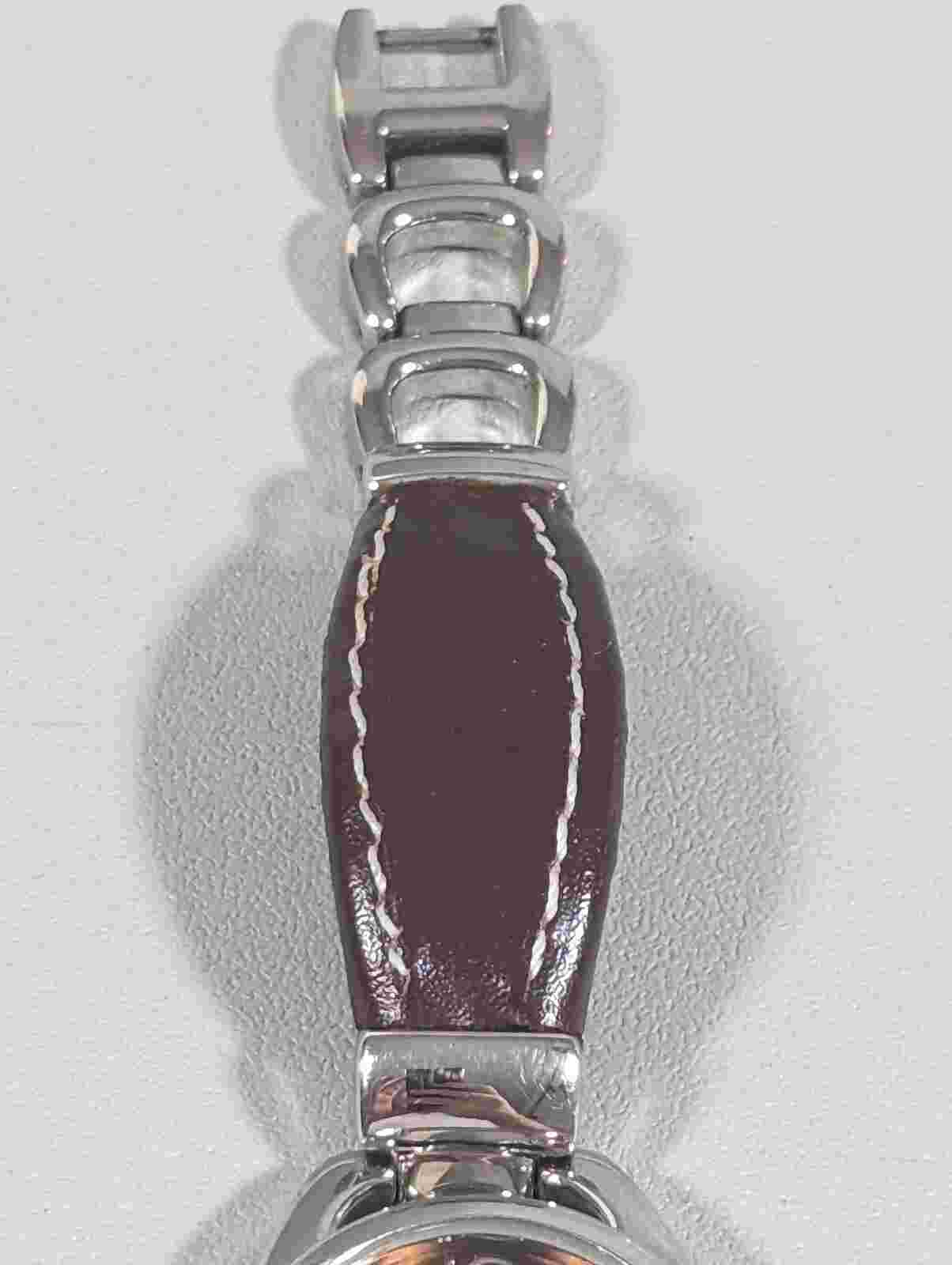 Vivani Brown Dial Silver Tone Case Brown/Silver Tone Band Watch 6.5 Inch