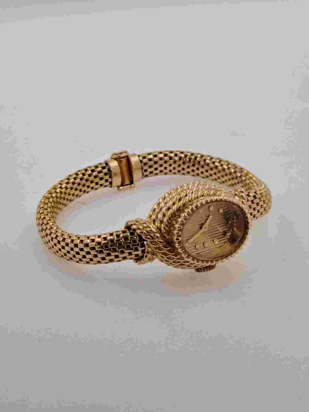 Boucheron 18K Gold - Ladies Bracelet Watch - 1950s - Rare Tulip Ballerina Bezel