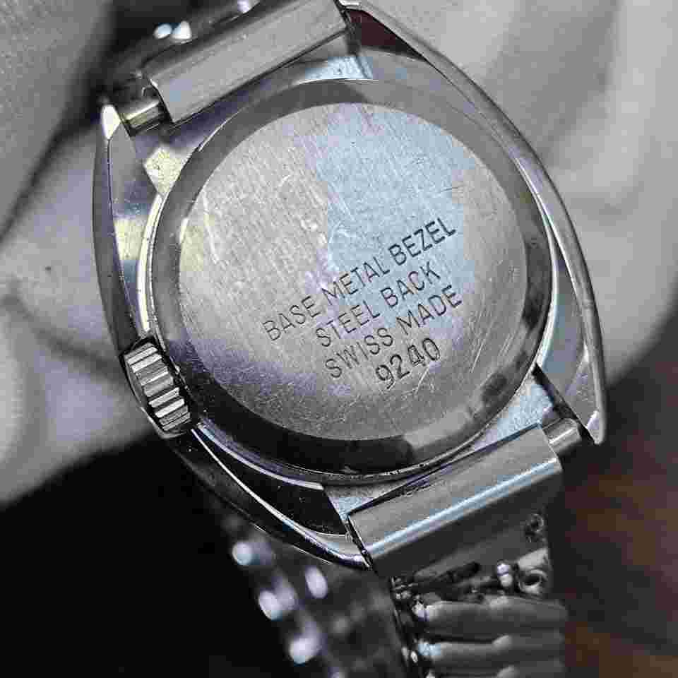 Vintage Ladies Sindaco Jump Hour Digital Swiss Silver Tone Watch Parts/Repair