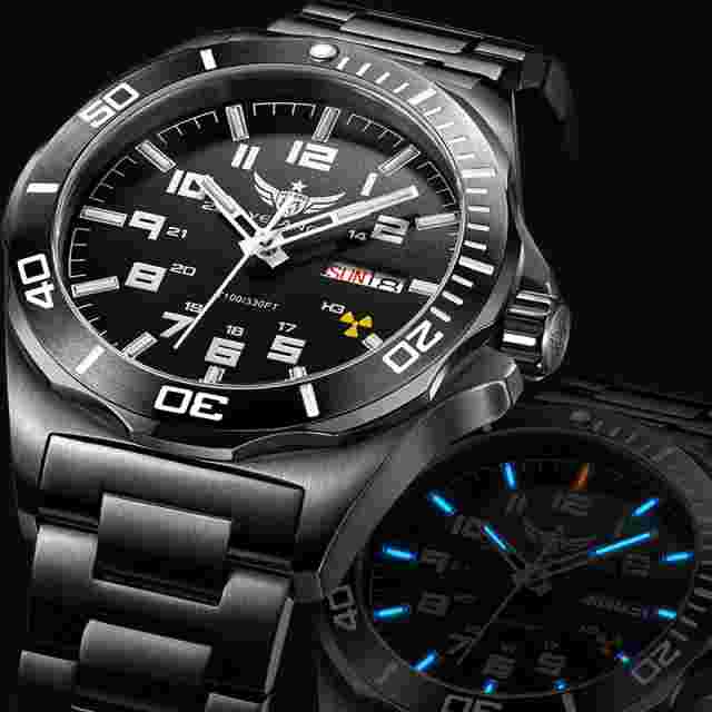 Yelang Men Automatic Mechanical Watch Japan Mov't 24Jewels Luminous WR100M