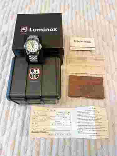Luminox 3120M Silver/White Watch with Box & Manual -
