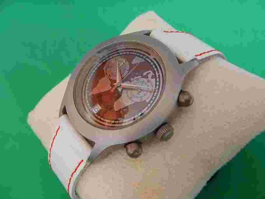 Sober Chrono Magna Carta Stock New 1995 Steel Microblasted Matte Dial Map Card