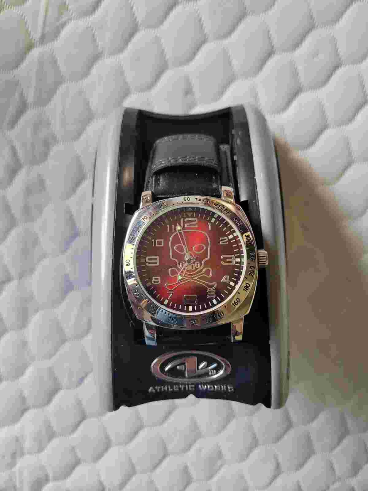 Athletic Works Watch Skull Mens Watch New With Tags Cross Bones