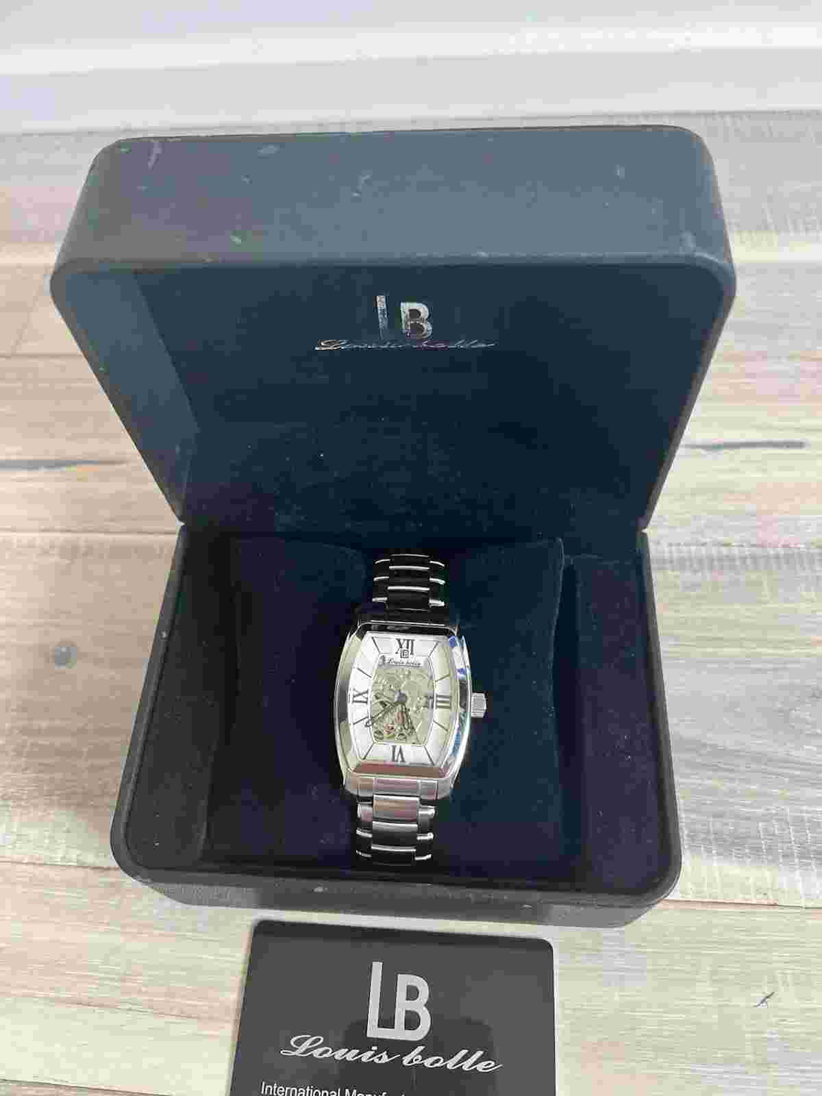 Vintage Louis Bolle Designer Watch  42 Mm Silver ￼