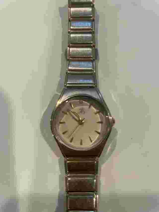 Vintage JS Silver & Gold Tone Mini Stainless Steel Watch