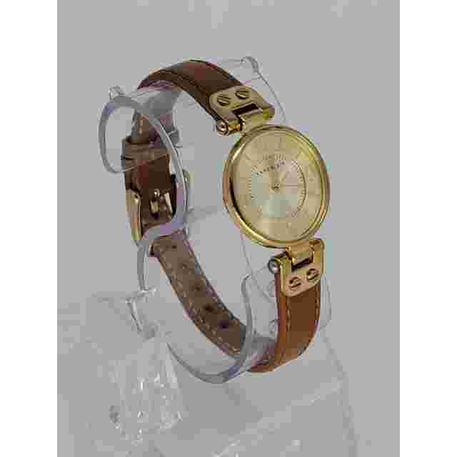 Anne Klein Watch Womens Round Gold Toned Link Bracelet Band Dial Y121e