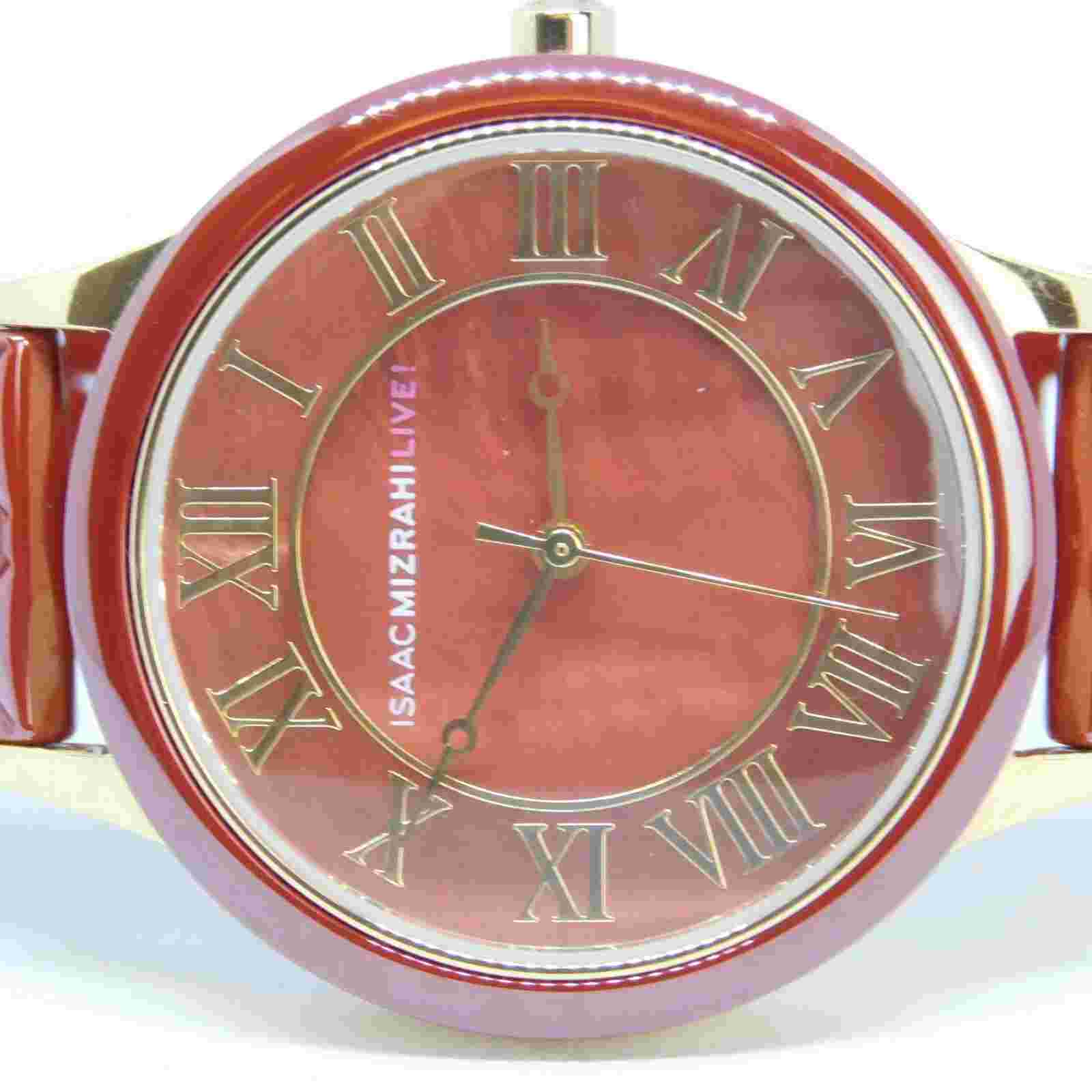 ISAAC MIZRAHI LIVE! IMZ588 Ceramic Quartz Women's Watch Sz. 6" New Battery