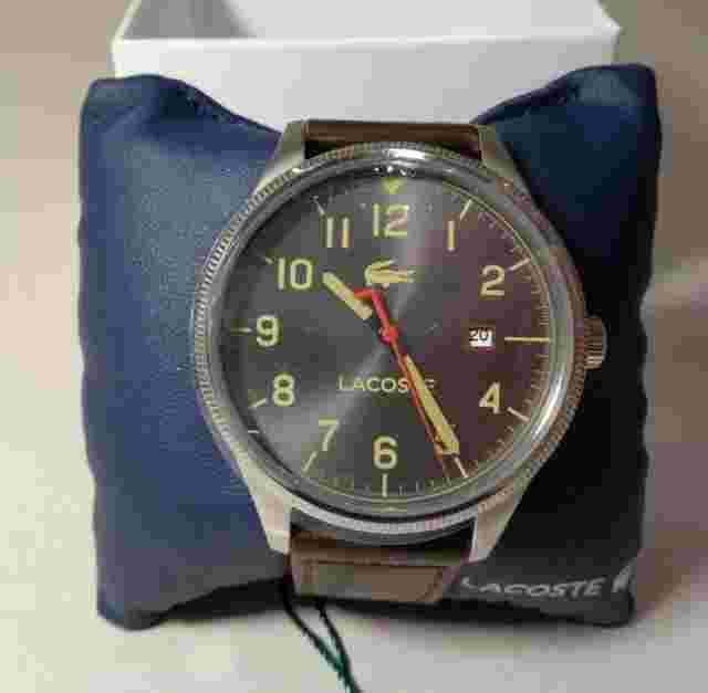 Lacoste CONTINENTAL Brown Silver New Men's Watch Wristwatch