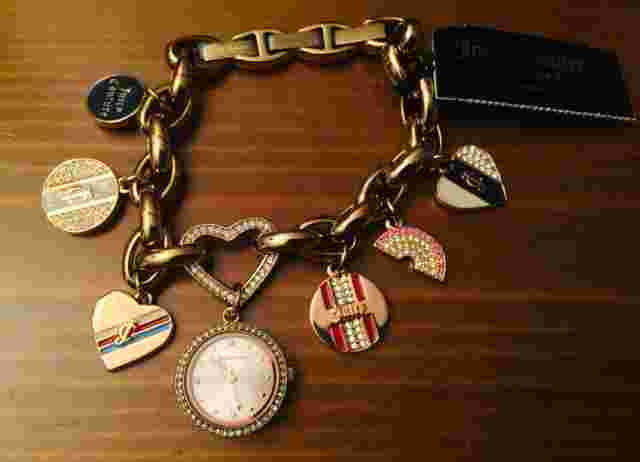 Juicy Couture Black Label Rose Gold Charm Bracelet Watch