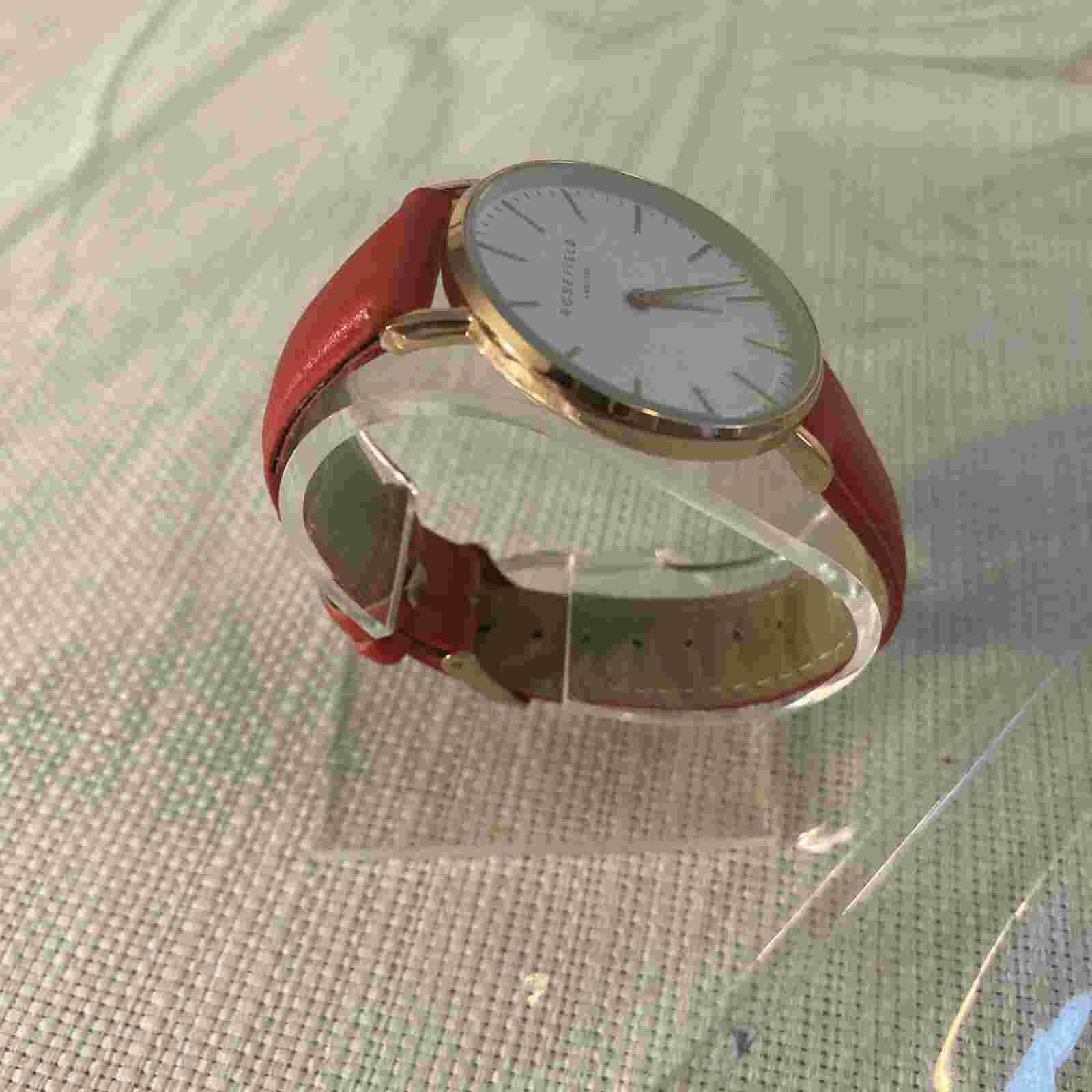 Rosefield AMS | NYC Red/White/Rose Gold Ladies Watch 39mm Case