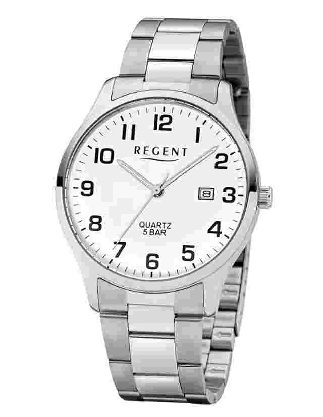 Cheap Regent F-1178 Stainless Steel Watch with Date - 5 BAR Wr - Good Readable