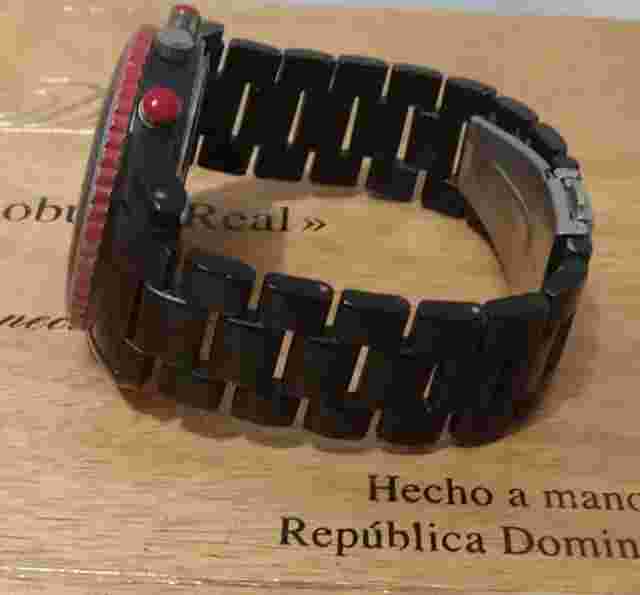 Men's Unlisted Black And Red Chronograph Watch UL1298