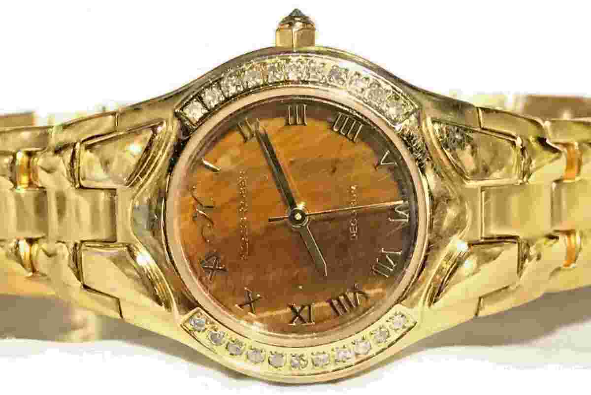 Vintage Klaus Kobec Decorum 22 Genuine Diamonds Gold Plated Ladies Dress Watch.