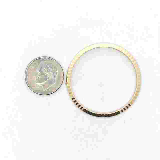 Genuine Rolex 18K Yellow Gold Fluted Watch Bezel