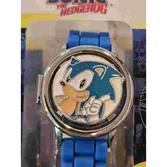 Sonic The Hedgehog Classic Kids Spinner LCD Watch Blue Silicone Band Pkgdmg B241