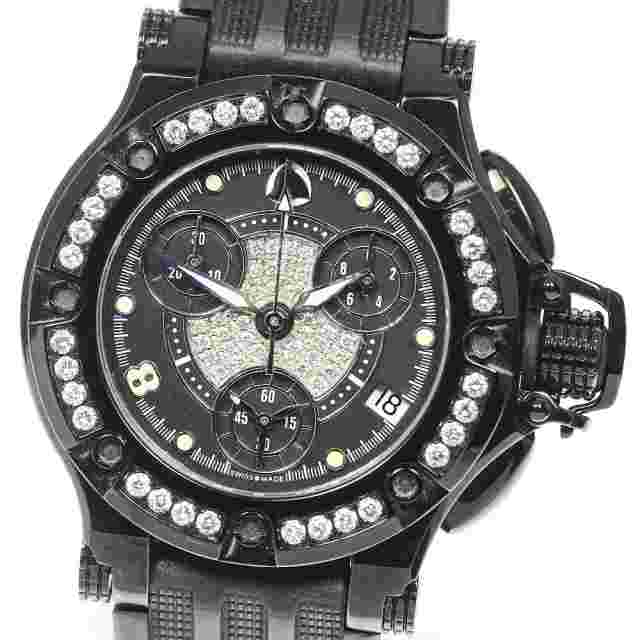 Aquanautic Princess Cuda Chronograph Diamond Bezel Quartz SS Rubber Black Ladies
