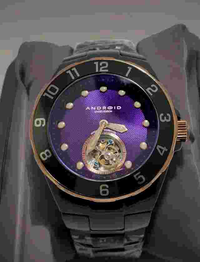 ANDROID/ ARAGON Ceramic Hercules Automatic Flying Tourbillon Limited Ed AD650