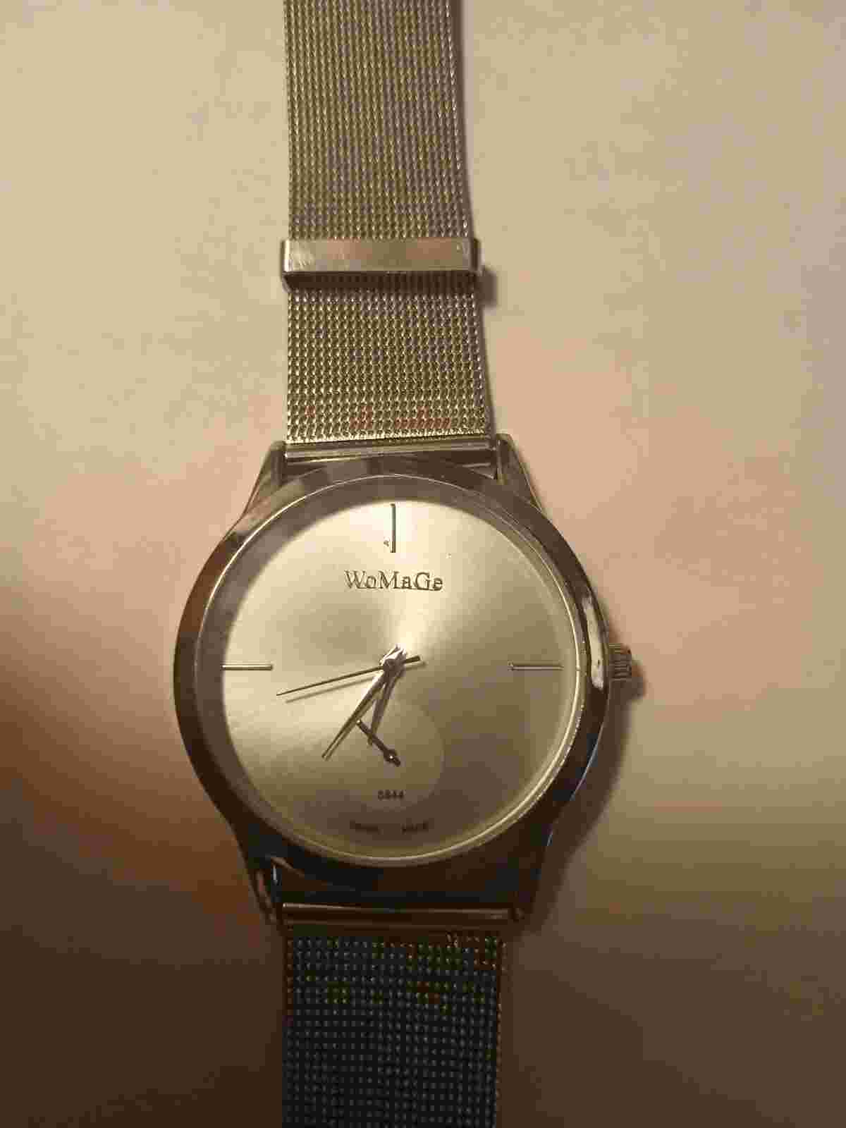 WoMaGe mens Silvertone Watch