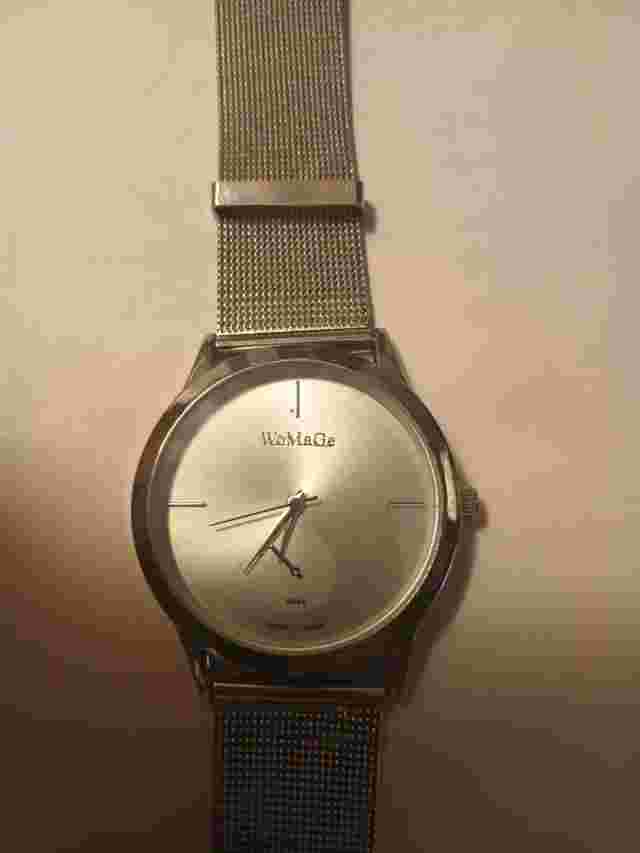 WoMaGe mens Silvertone Watch