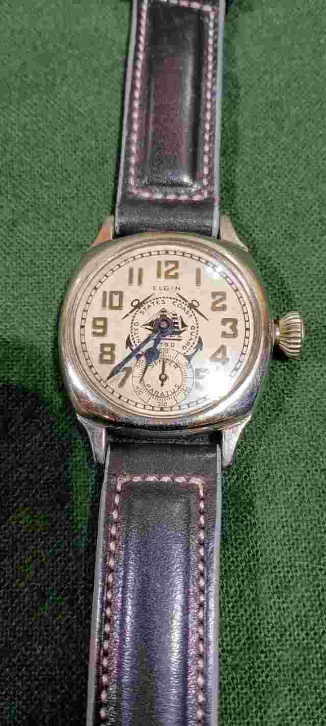 Very Rare Elgin United States Coast Guard 1790 Semper Paratus Serviced Vintage