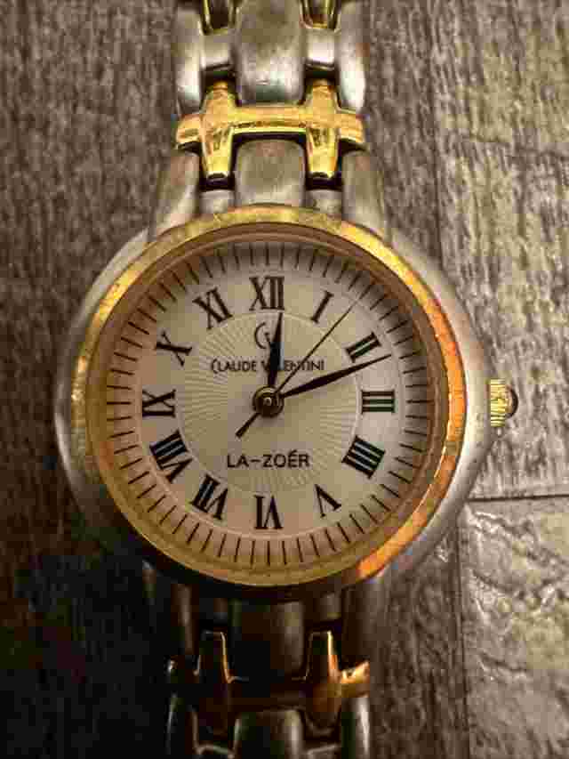 Ladies Vintage Art-Deco Claude Valentini La-Zoer 18ct Electroplated Dress Watch