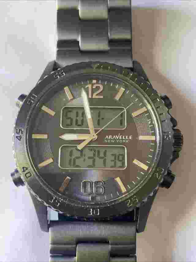 Caravelle New York by Bulova 45B136 Mens's Digital & Analog Quartz Watch Read