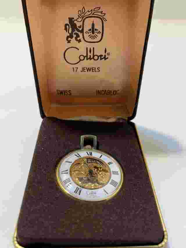 Colibri 17 Jewel Swiss Incabloc Pocket Watch-NIB