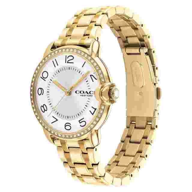 Coach Arden White Dial With Gold Stainless Steel Women Watch 14503810